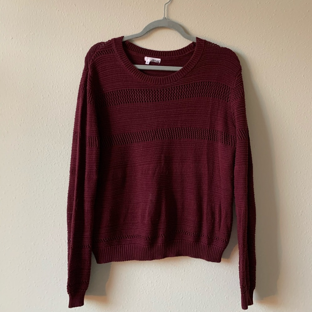 Abound Women’s Burgundy Knitted Sweater - Size M